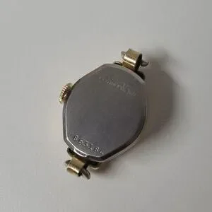 VINTAGE 10k rose gold plated art deco flower Bulova watch face Vintage 1930s Bulova Art Deco Ladies Cocktail Watch 10K Rose  main image 4